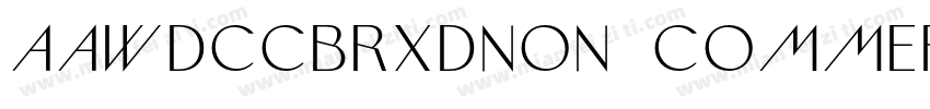 aawdccbrxdnon commercial use字体转换